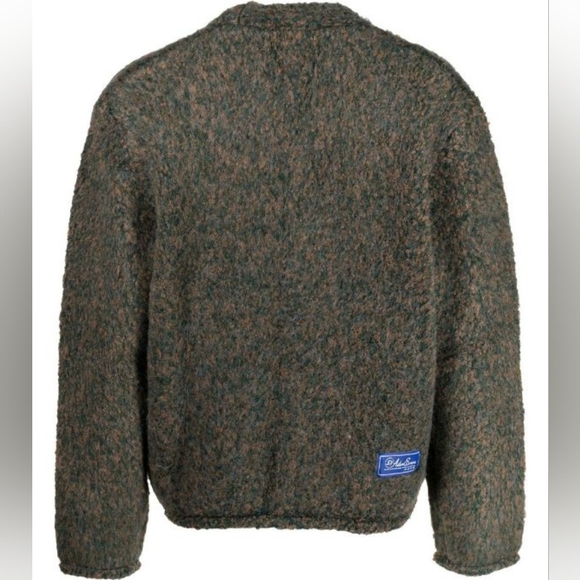 Ader Error logo-patch knit cardigan Green Large New With Tags - Picture 7 of 7